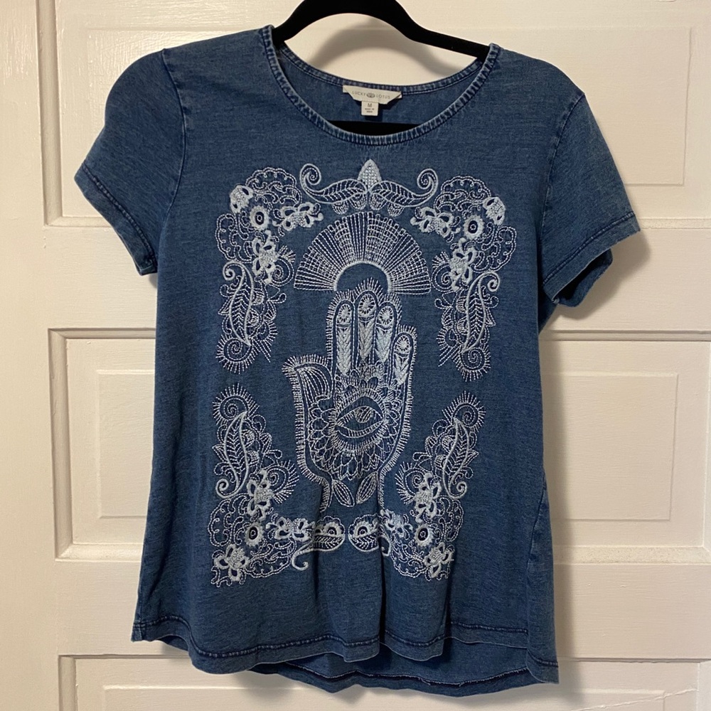 Embroidered Hamsa T-Shirt